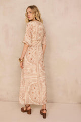 BRANA PRINTED FLUID DRESS
