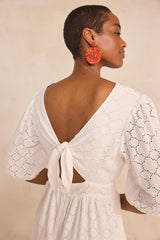 BIJOU EMBROIDERED LONG DRESS