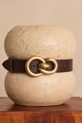 JACOB CHOCOLATE LEATHER BELT
