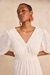 BIJOU EMBROIDERED LONG DRESS