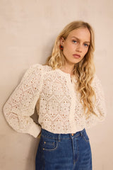 CAMOMILLE LONG SLEEVE EMBROIDERED BLOUSE