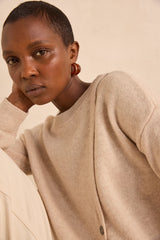 ABBY NATURAL WOOL AND YAK BLEND SWEATER
