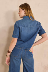 DIEGO BLUE SHORT-SLEEVE DENIM SHIRT