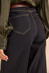SHELBY DARK RINSE WIDE JEANS