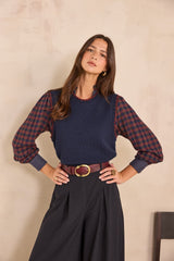 ALENZO SLEEVELESS KNITTED SWEATER