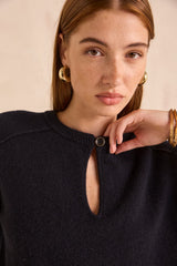 ALIX NAVY WOOL SWEATER