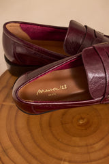 ORNELLA BURGUNDY LEATHER MOCASSIN