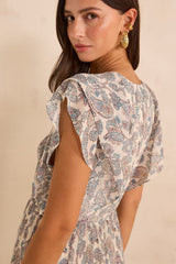 BOUCHRA PRINTED FLOWY DRESS