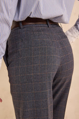 LAYLA HIGH-WAISTED PRINCE OF WALES SUIT TROUSERS