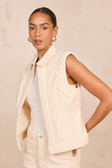 VANESSA BRAIDED SLEEVELESS JACKET