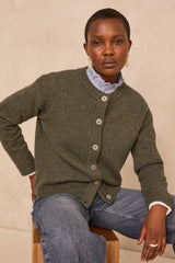 ALVIN SAGE WOOL BLEND CARDIGAN
