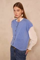 ARTHUR LAVENDER SLEEVELESS CASHMERE SWEATER