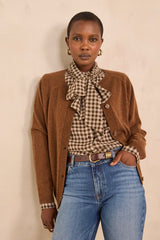 SPIRIT CHECKED VISCOSE BLEND BLOUSE