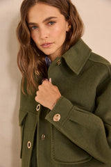 CLEA SAGE LONG SLEEVE WOOL BLEND JACKET