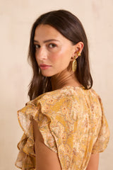 BOUCHRA FLUID PRINTED DRESS
