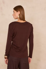 TOPAZE BURGUNDY LONG SLEEVE T-SHIRT