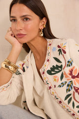 VOLTIGE EMBROIDERED LONG SLEEVE COTTON JACKET