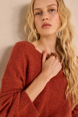 ALIZEE PUMPKIN CASHMERE SWEATER