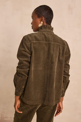 DENISE KHAKI CORDUROY BLOUSE