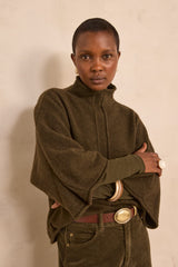 ALISTAIR KHAKI BATWING SWEATER