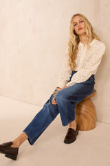 ROBINSON TWO-TONE COTTON BALLOON JEAN