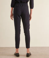 FLYNN NAVY FLUID CARROT TROUSERS