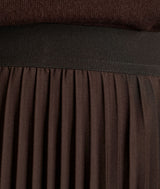 ELARA BROWN PLEATED SKIRT