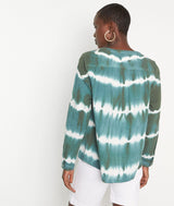 LAETI TIE-DYE PRINT COTTON BLOUSE