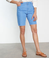 CHIARA RAW EDGING COTTON BERMUDA SHORTS