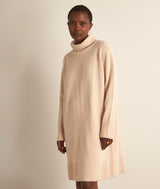 HOLLY IVORY TURTLENECK RESPONSIBLE WOOL JUMPER DRESS