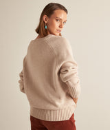 BRUCE BEIGE RESPONSIBLE WOOL PULLOVER