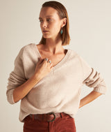 BRUCE BEIGE RESPONSIBLE WOOL PULLOVER