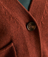 BELLA CHOCOLATE RESPONSIBLE WOOL CARDIGAN