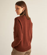 BELLA CHOCOLATE RESPONSIBLE WOOL CARDIGAN