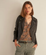 CAROLINE OCHRE FLORAL COTTON BLOUSE