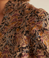 CAROLINE OCHRE FLORAL COTTON BLOUSE