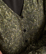 SOUAD KHAKI PRINTED LONG DRESS