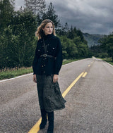 SOUAD KHAKI PRINTED LONG DRESS