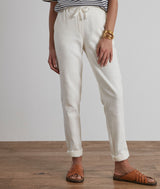 NOOR IVORY COTTON TROUSERS
