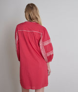 GORDANA PINK EMBROIDERED DRESS