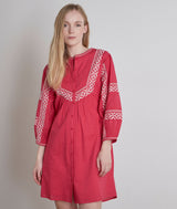 GORDANA PINK EMBROIDERED DRESS