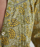 TIBOY GREEN PRINTED BLOUSE