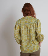 TIBOY GREEN PRINTED BLOUSE