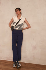 ANGELO ECRU SLEEVELESS JUMPER