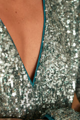 CLEOPATRE GREEN-BLUE MAXI DRESS