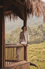 ANGELA BEIGE SLEEVELESS JACKET