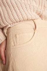 KAYNE IVORY CORDUROY SKIRT