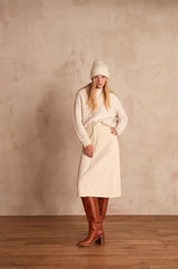 KAYNE IVORY CORDUROY SKIRT