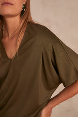 PAMELA KHAKI T-SHIRT