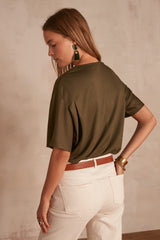 PAMELA KHAKI T-SHIRT